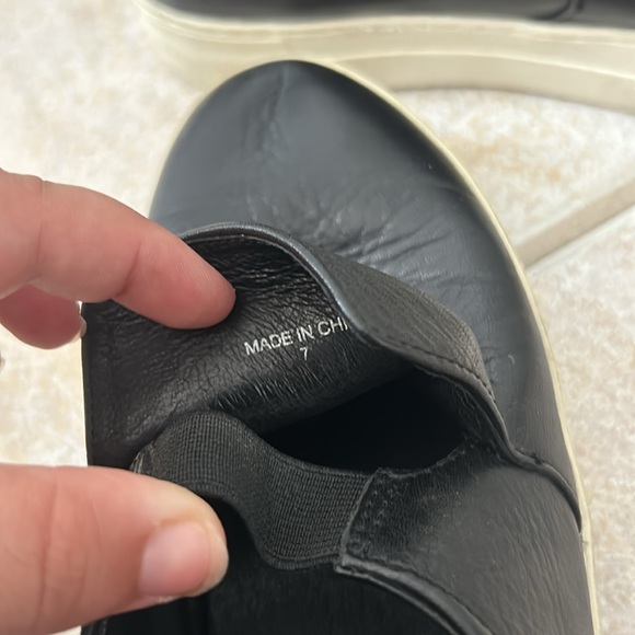 J/Slides NYC Women's White & Black Leather Platform Loafers Slip-On Shoes 7 - Picture 7 of 8